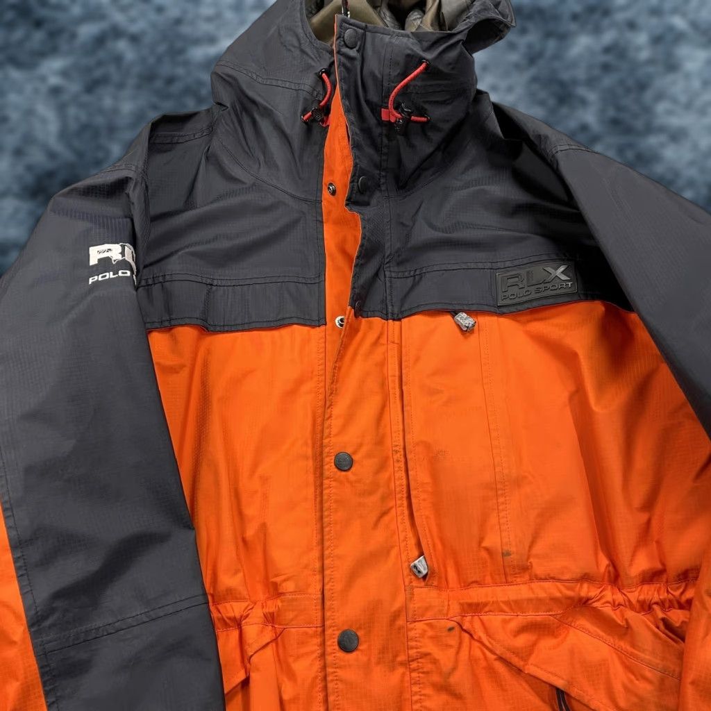 Polo Ralph Lauren Polo Sport Ralph Lauren Jacket Mens L Orange Black Gore-Tex Hooded RLX Shell Size US L / EU 52-54 / 3 - 1 Thumbnail