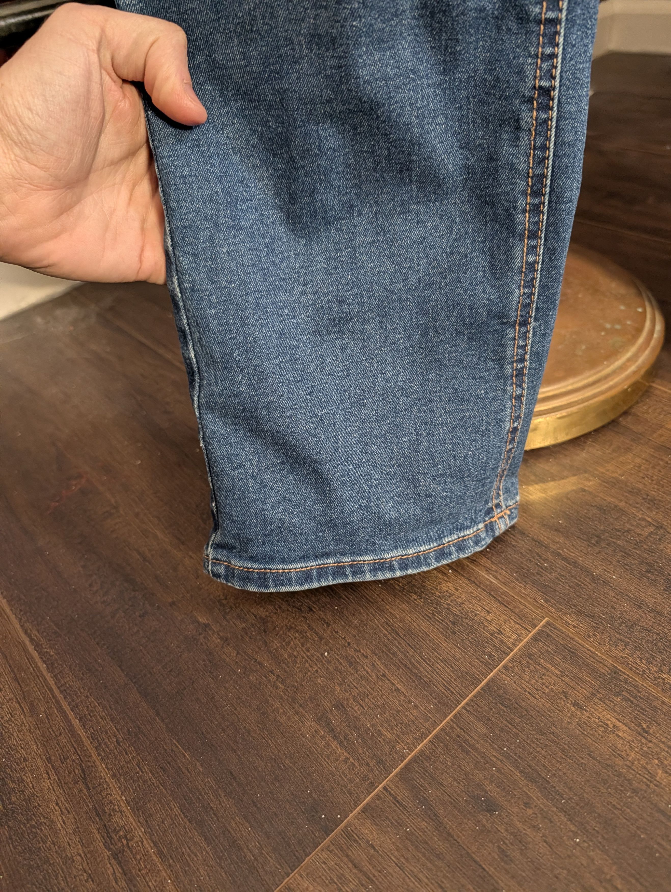 Frye Blue logo embroidered tapered leg denim jeans Size 30" / US 8 / IT 44 - 6 Thumbnail