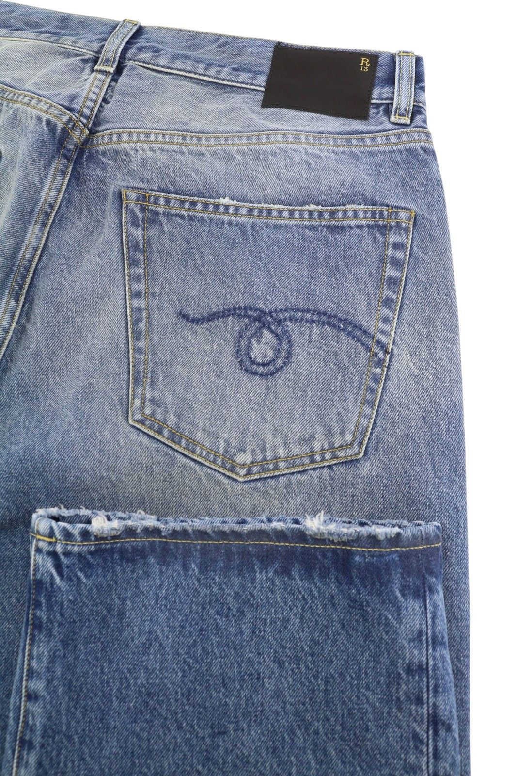 R13 CUFFED X-BF 29 Jasper Faded Blue 87197 Size 29" - 5 Thumbnail