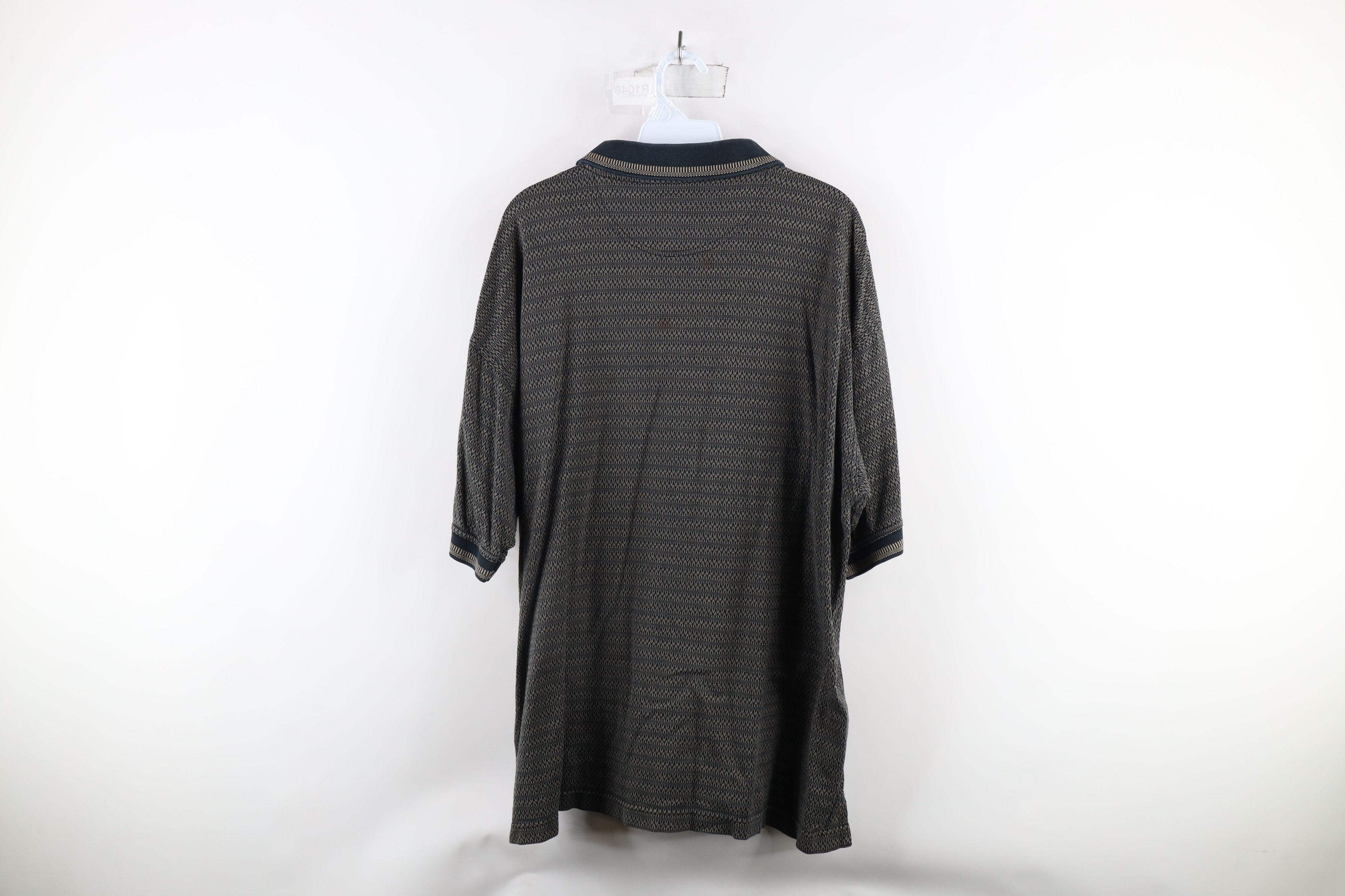 Vintage Vintage 90s Streetwear Geometric Knit Collared Golf Polo Size US XL / EU 56 / 4 - 8 Thumbnail
