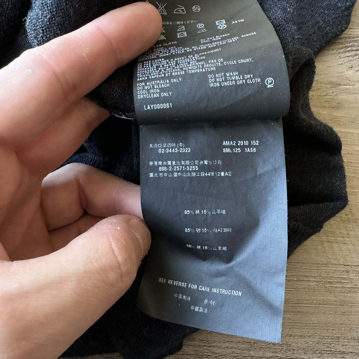Prada × Vintage Vintage FW2010 Prada Two Tone Cotton&Cashmere Roll Neck Size US XL / EU 56 / 4 - 12 Thumbnail