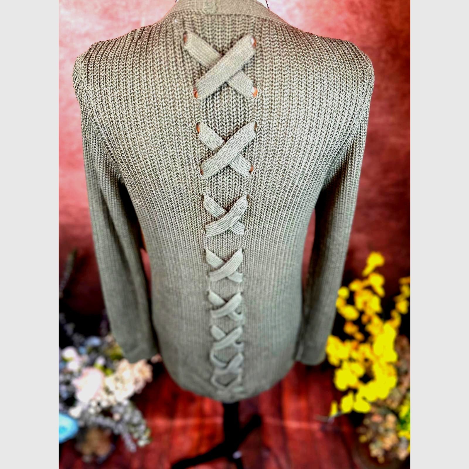 Other Pinque Jamelya Back Detail Cardigan - Shaded Moss - size S Size S / US 4 / IT 40 - 6 Thumbnail