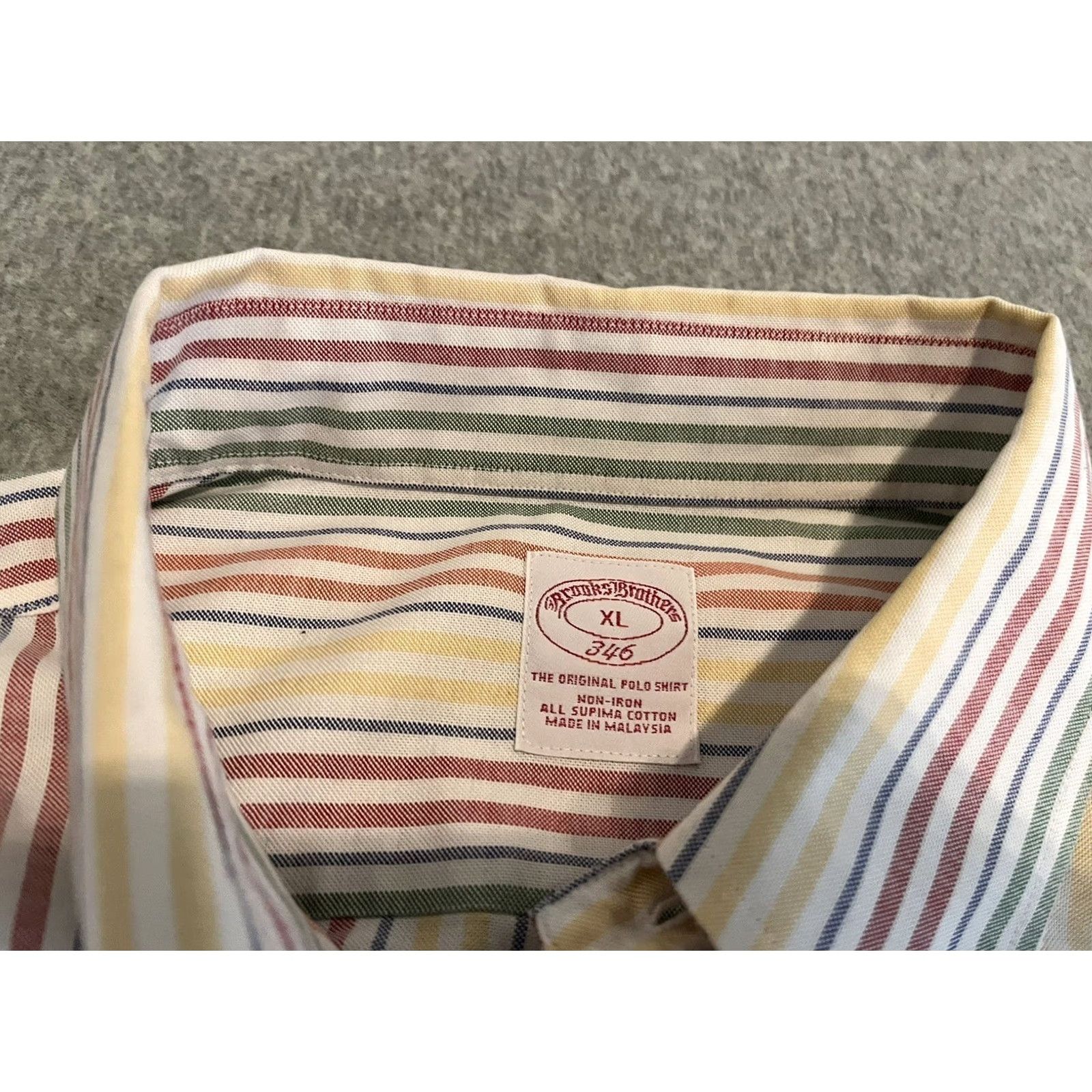 Brooks Brothers Brooks Brothers Long Sleeve Striped Shirt Non-Iron Supima Cotton Mens XL Size US XL / EU 56 / 4 - 2 Thumbnail