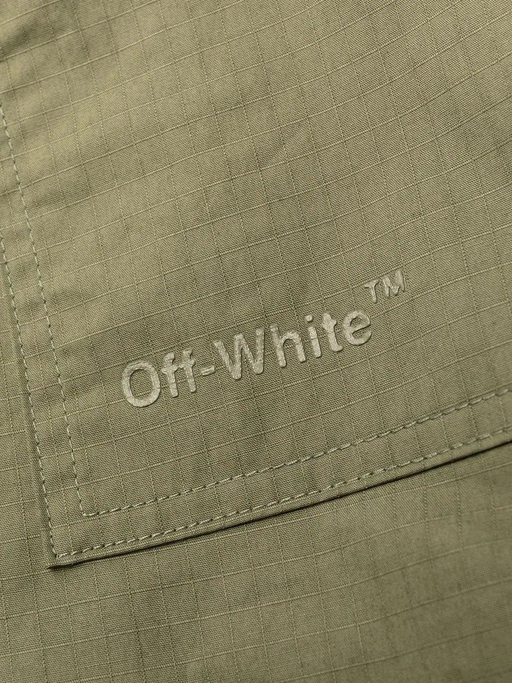 Off-White o1gr1nt1124 Diag Tab Cotton Cargo Pant in Army Green Size US 36 / EU 52 - 6 Thumbnail
