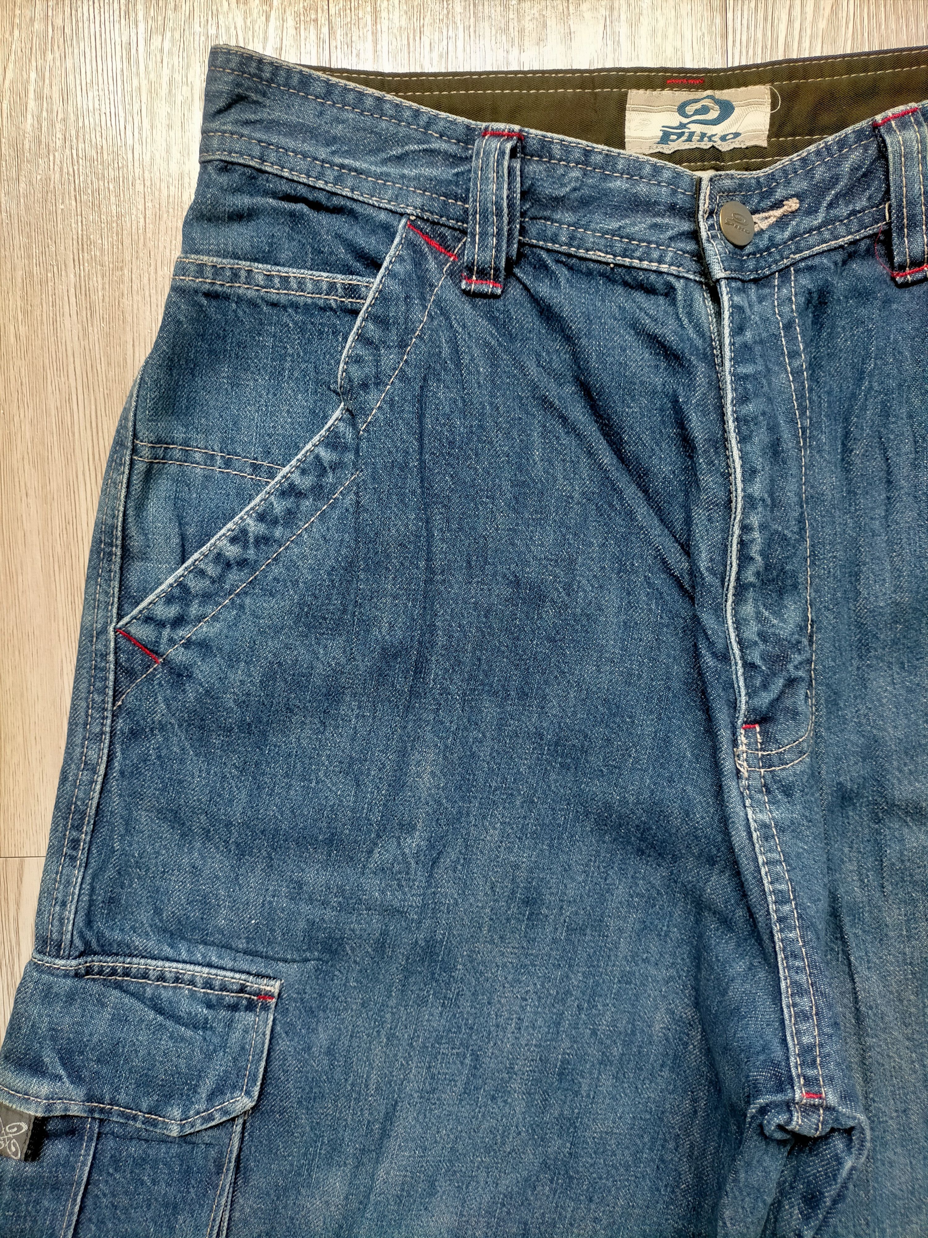 JNCO Vintage 90s Piko Baggy Cargo Denim Pants Size US 29 - 4 Thumbnail