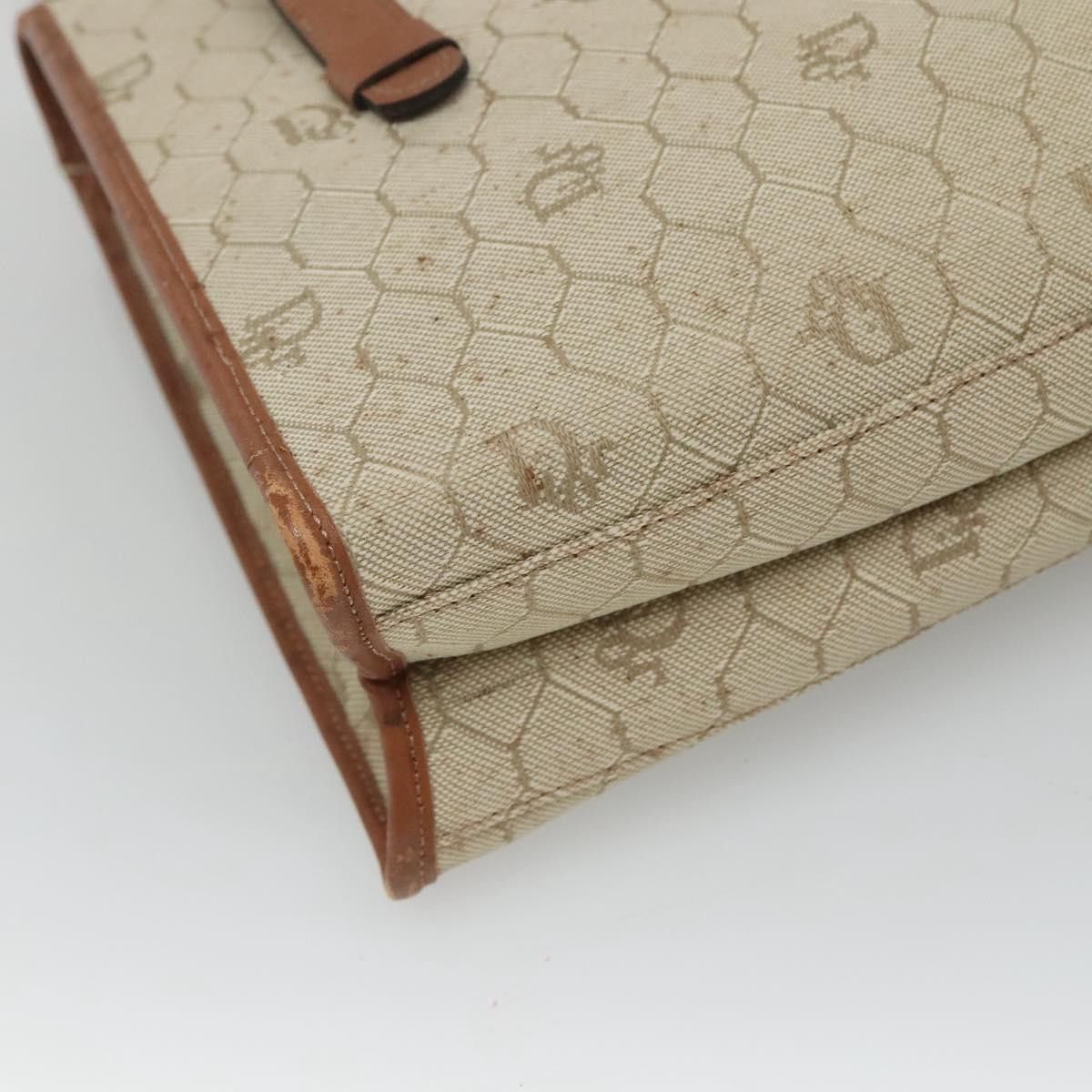 Dior DIOR Honeycomb Canvas Shoulder Bag Beige Gold Size ONE SIZE - 16 Thumbnail