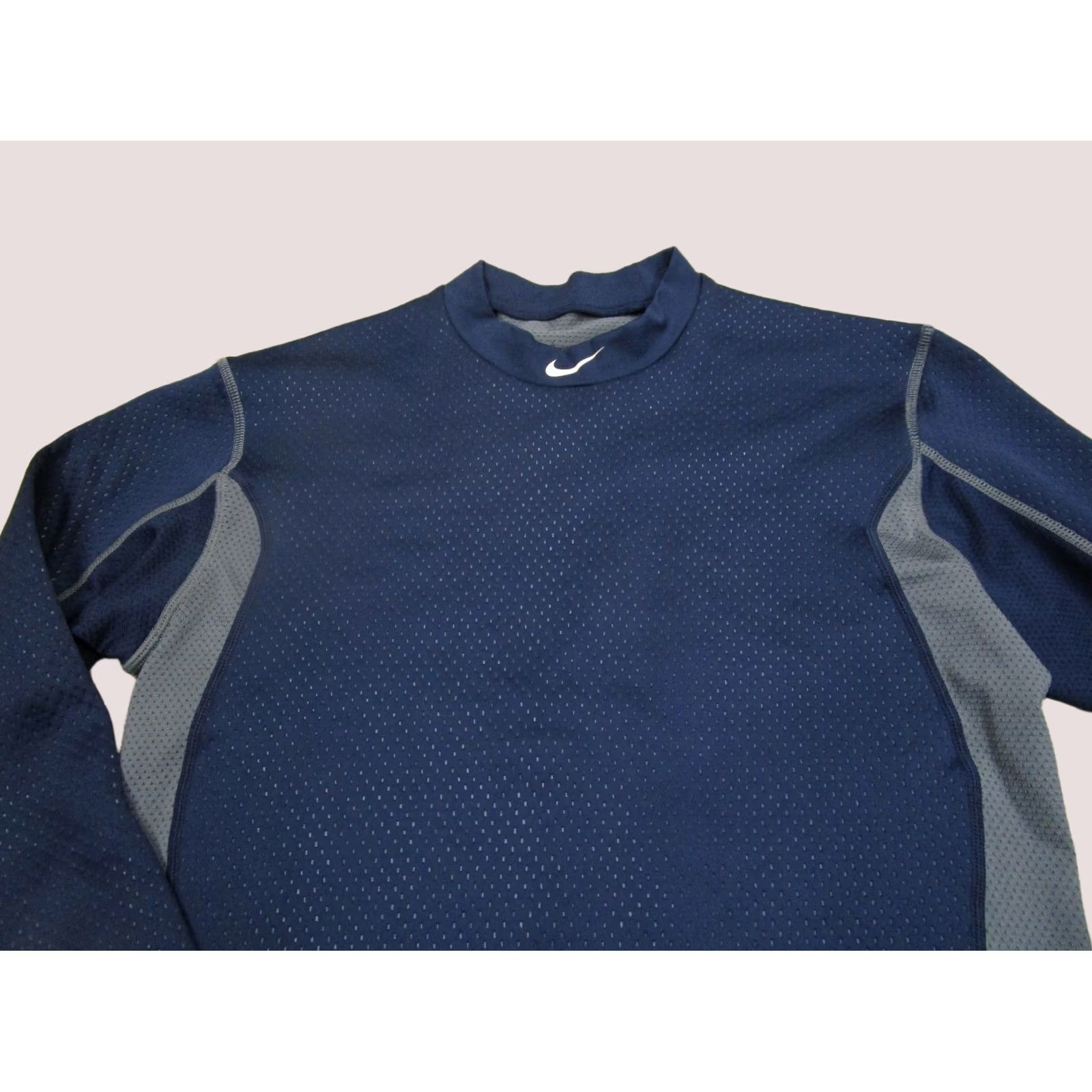 Nike Nike Pro Combat Shirt Men Medium Blue Nike Dri-Fit Long Sleeve Training Gym Run Activewear Pattern Solid Size US M / EU 48-50 / 2 - 1 Thumbnail