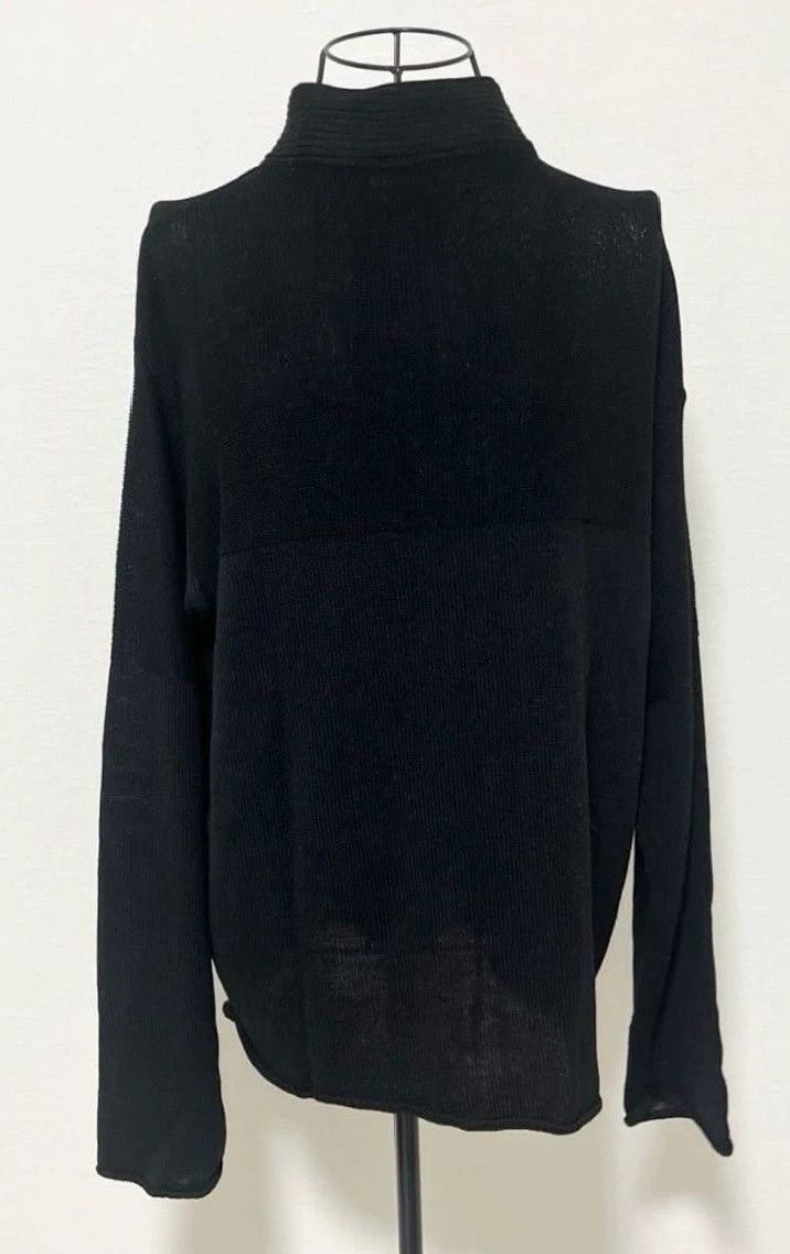Yohji Yamamoto Yohji Yamamoto size os Black Durban turtleneck cardigan swe Size US M / EU 48-50 / 2 - 2 Thumbnail