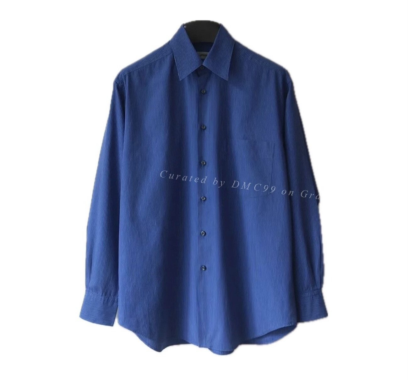 Issey Miyake Vintage Issey Miyake Men SS1999 Blue Striped Shirt Size US M / EU 48-50 / 2 - 1 Thumbnail