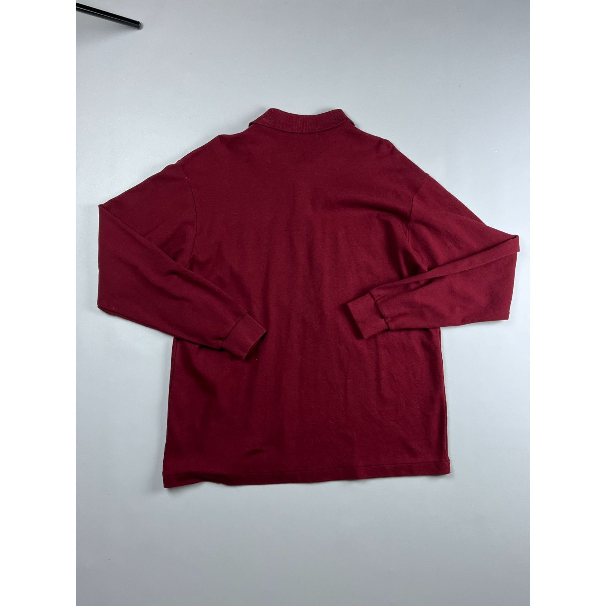 Yves Saint Laurent Yves Saint Laurent Mens Burgundy Long Sleeve Polo Shirt Size Size US L / EU 52-54 / 3 - 7 Thumbnail