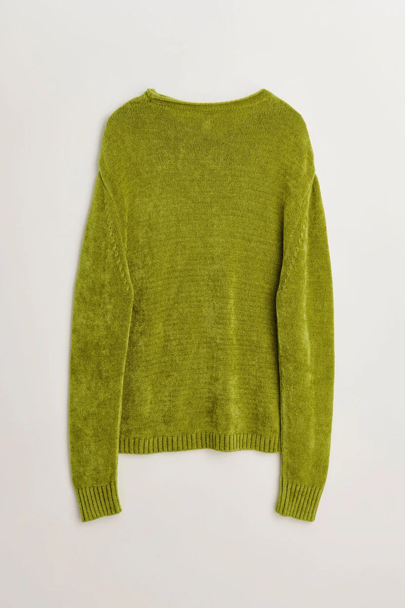 Judy Turner o1mle0225 Unisex Jelle Velour Pullover in Green Tea Size US XL / EU 56 / 4 - 2 Thumbnail