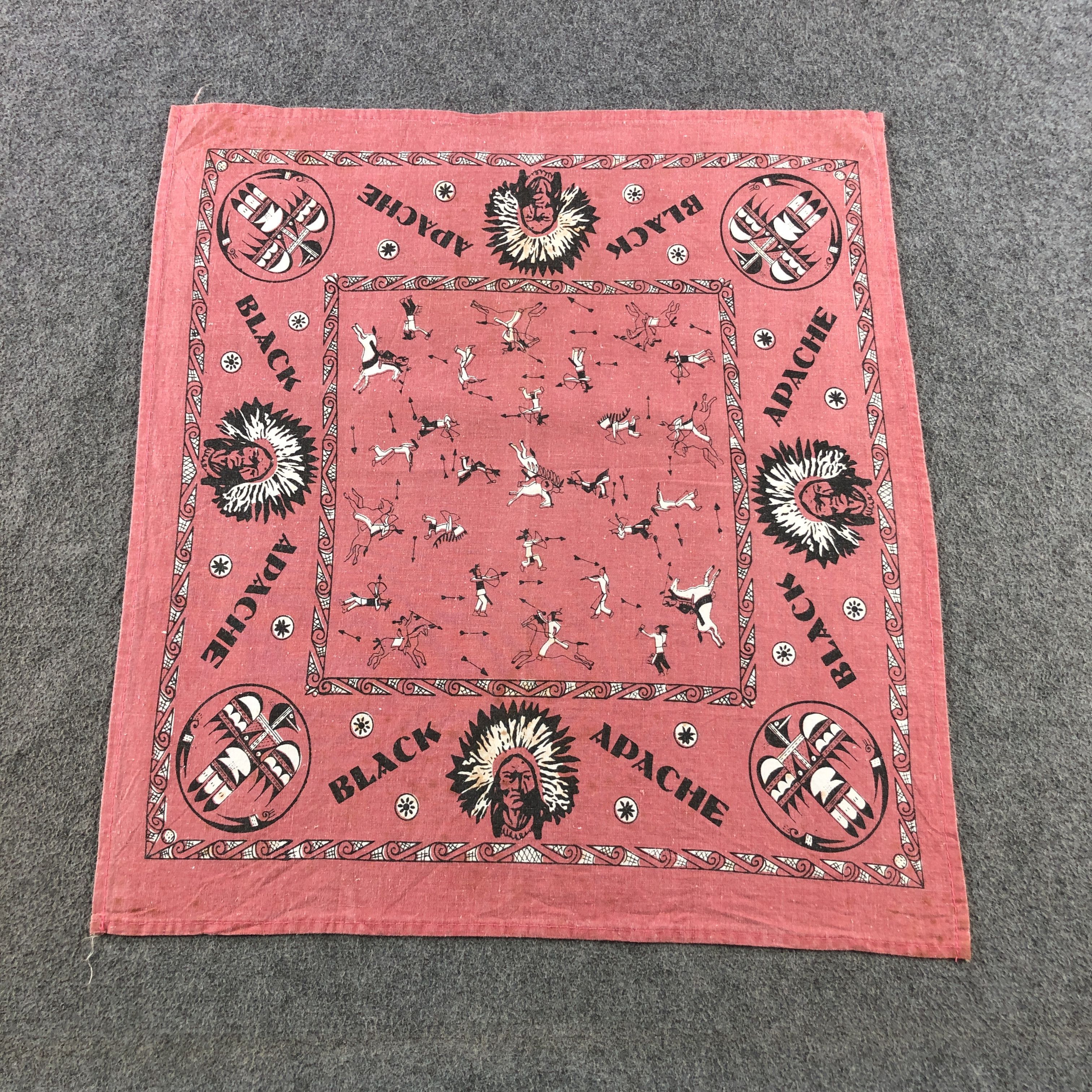 Vintage Black Apache Paisley Handkerchief Neckerchief Bandana H2380 Size ONE SIZE - 2 Thumbnail