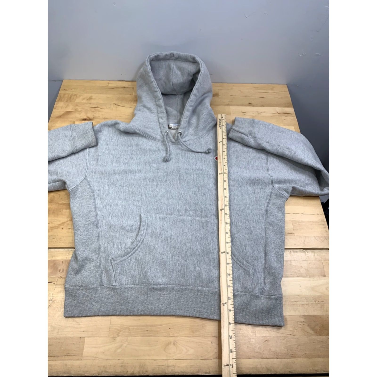 Champion VINTAGE Champion Reverse Weave Hoodie Women L Gray 90s Logo Pullover 12871 Size L / US 10 / IT 46 - 5 Thumbnail