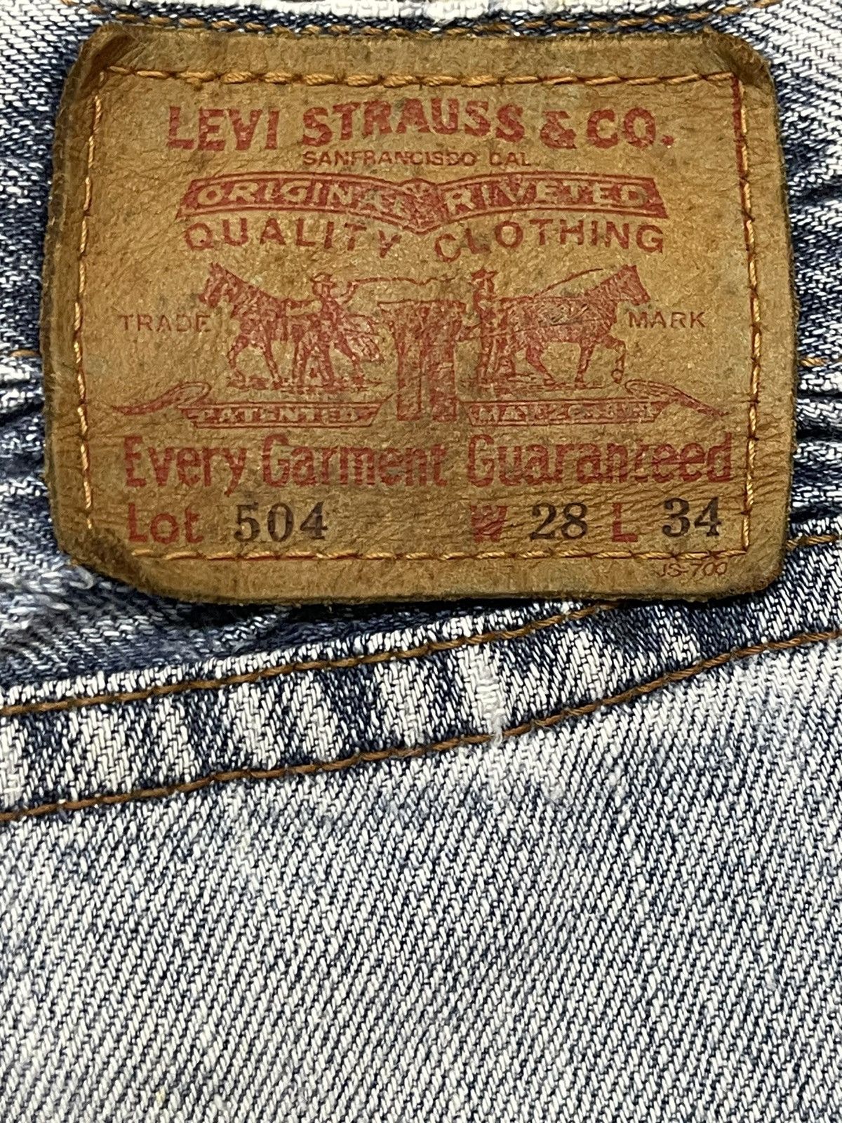 Levi's Vintage 90s Levis 504 Faded Wash Style Baggy Jeans Size US 28 / EU 44 - 9 Thumbnail