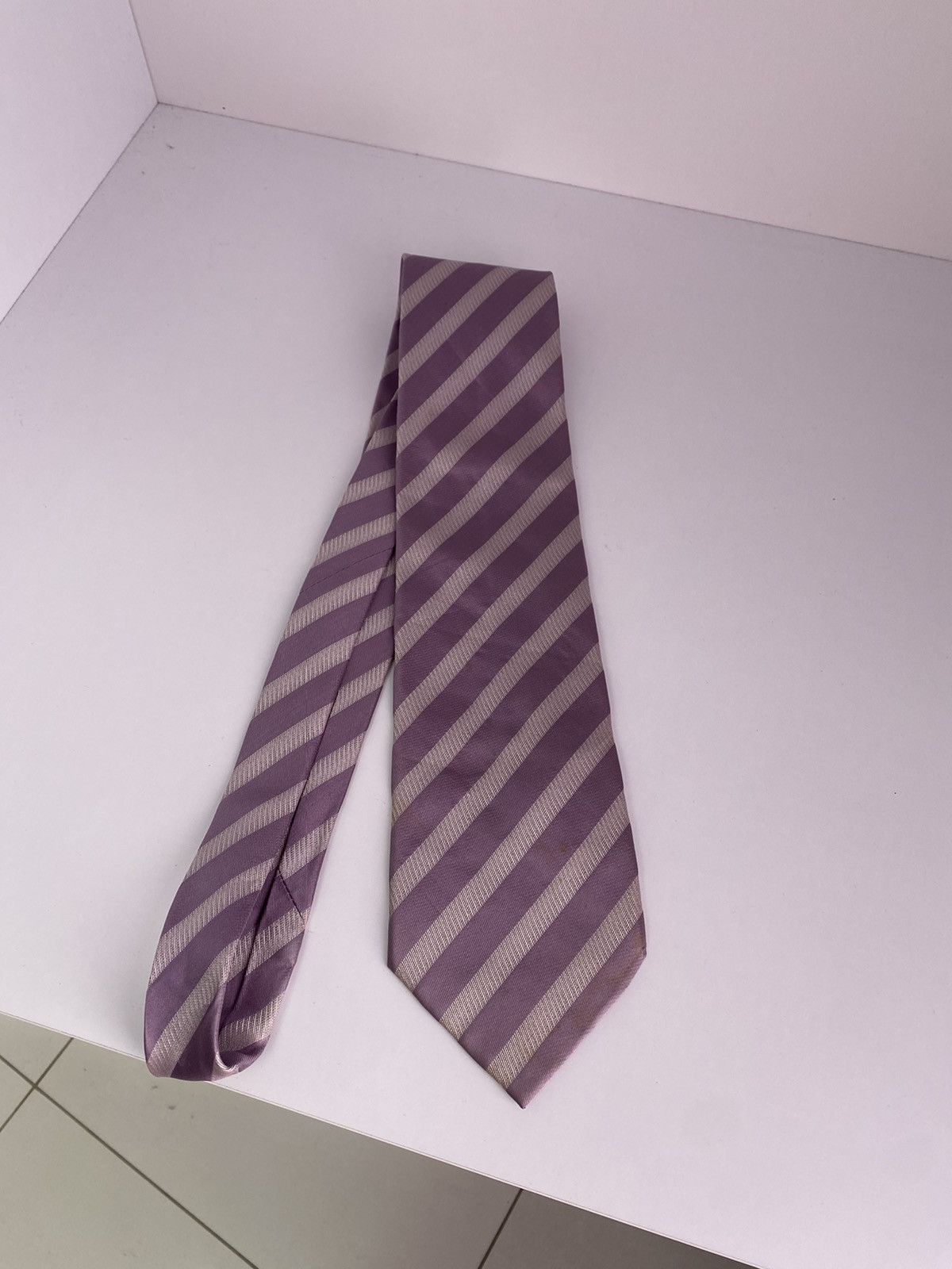 Vintage × Yves Saint Laurent Vintage Yves Saint Laurent Striped Tie Size ONE SIZE - 2 Thumbnail