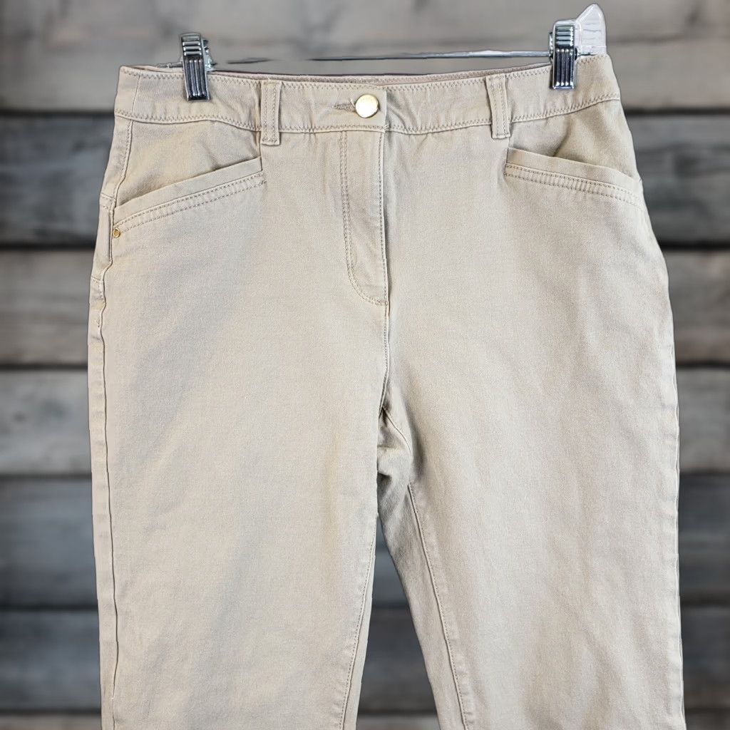 Vintage Chicos Jeans Womens Sz 6 Short Tan Straight Leg Mid Rise Size 28" / US 6 / IT 42 - 1 Thumbnail