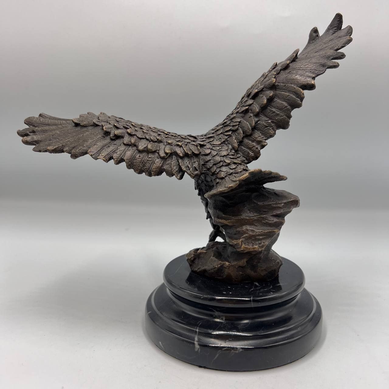 Vintage Vintage Collectible Solid Bronze Figure Statue Bird Eagle Size ONE SIZE - 6 Thumbnail