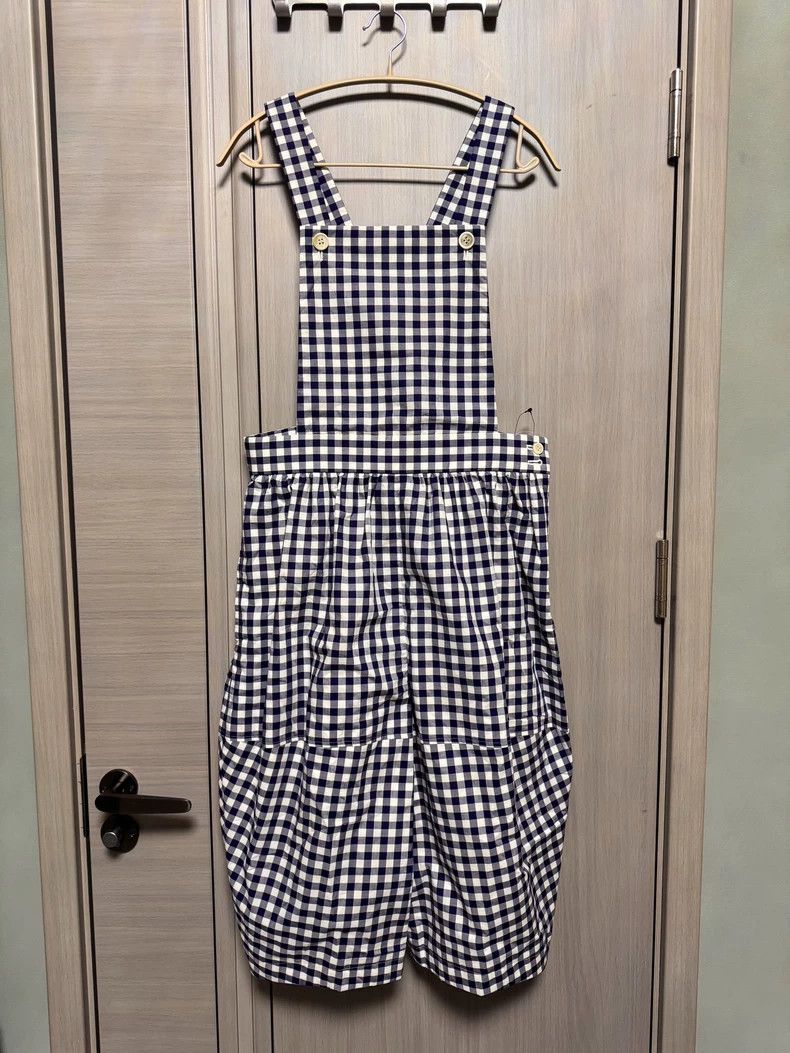 Comme Des Garcons size XS Blue checked suspenders