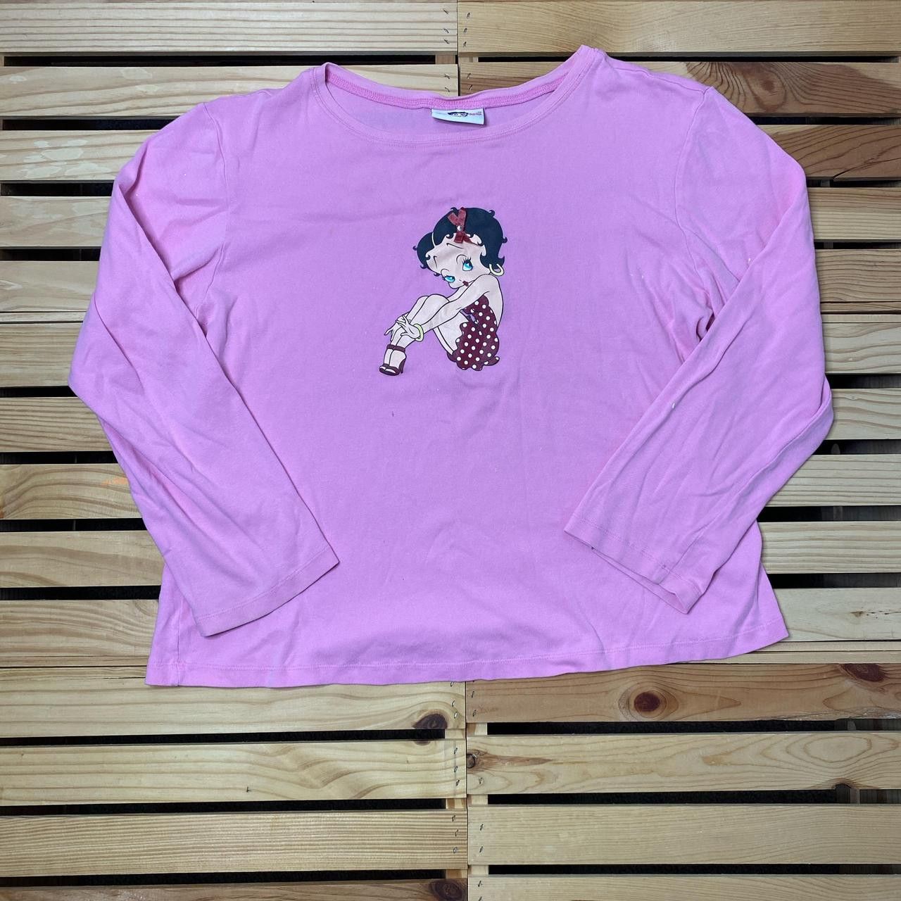 Other Vintage Betty Boop Pink Pin-Up Girl Tee WOMEN'S Large Size L / US 10 / IT 46 - 1 Thumbnail