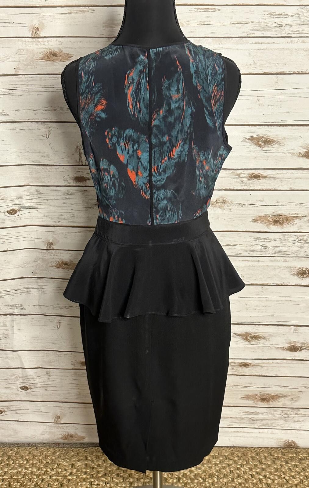 Marques'Almeida Marchesa Voyage black silk peplum midi sheath dress Size 2 Size XS / US 0-2 / IT 36-38 - 7 Thumbnail