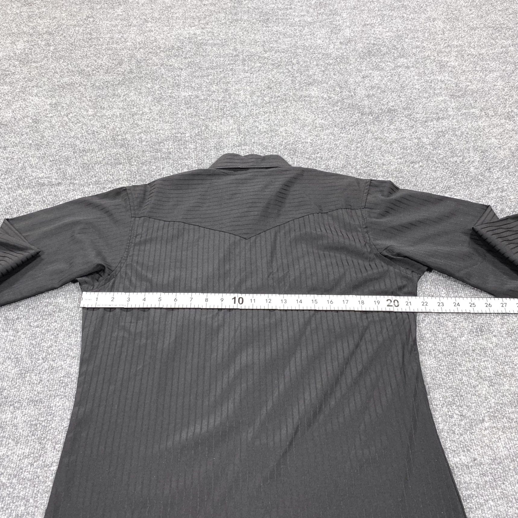 Wrangler Wrangler Shirt Mens Medium Black Stripe Long Sleeve Western Button-Up Casual Size US M / EU 48-50 / 2 - 5 Thumbnail