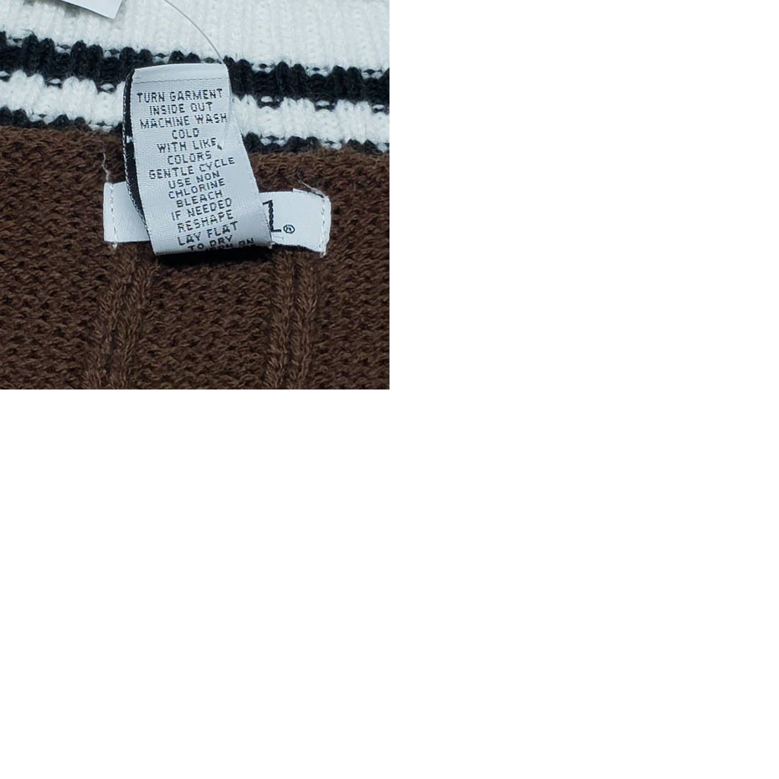 Vintage Rue21 Sweater S Brown Striped Long Sleeve V-Neck Cable Knit Pullover Womens Size S / US 4 / IT 40 - 9 Thumbnail
