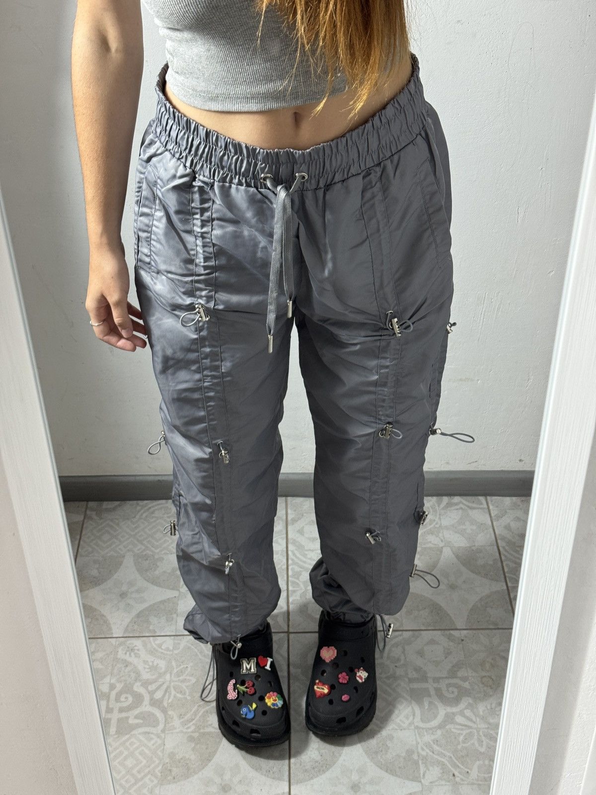 Maniere De Vior MANIERE DE VOIR AVANT GARDE 2000s NYLON PANTS Size 34" / US 12 / IT 48 - 1 Thumbnail