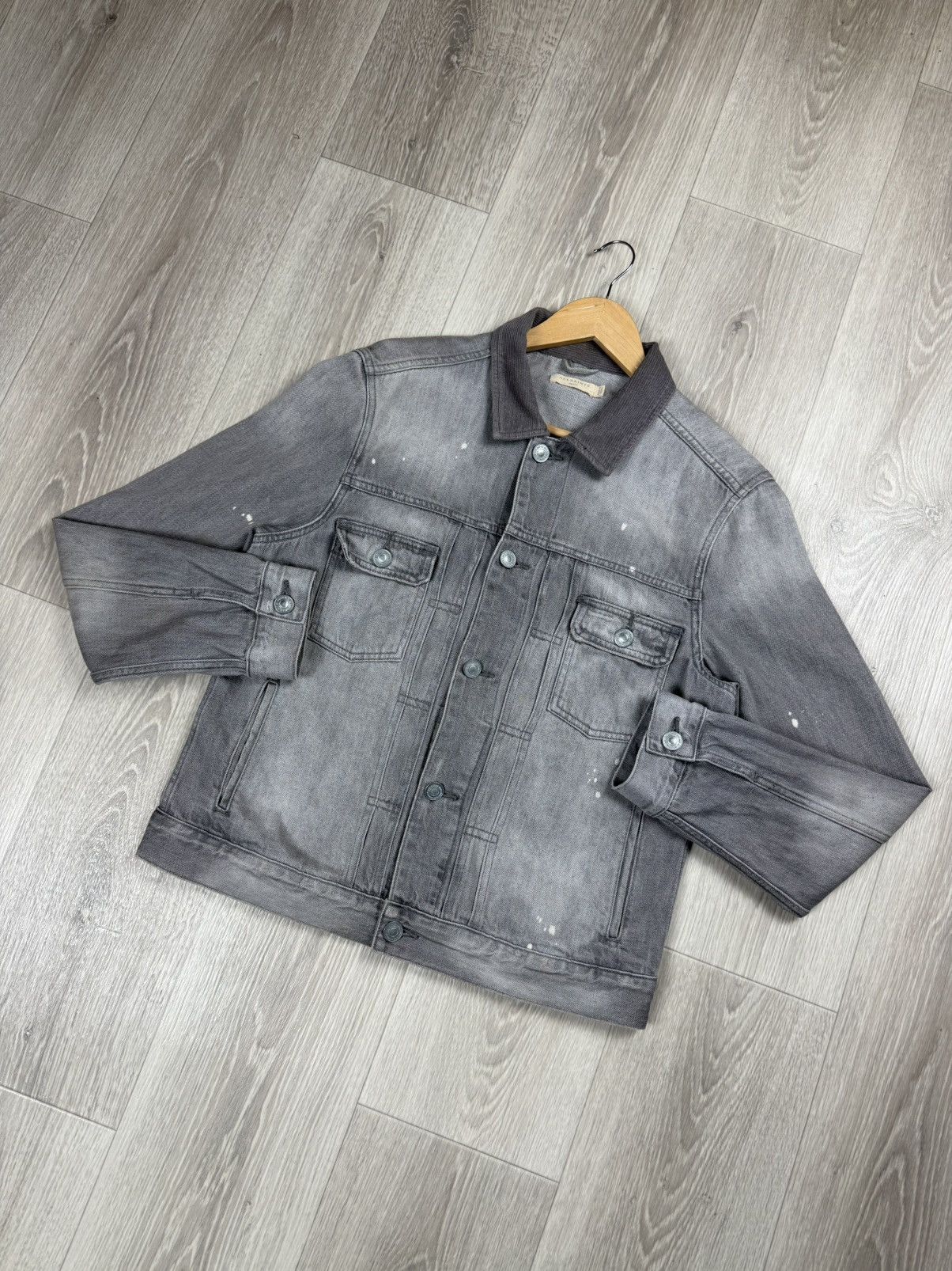 Allsaints ALLSAINTS Akola Jacket Distressed Gray Denim Size S Size US S / EU 44-46 / 1 - 3 Thumbnail