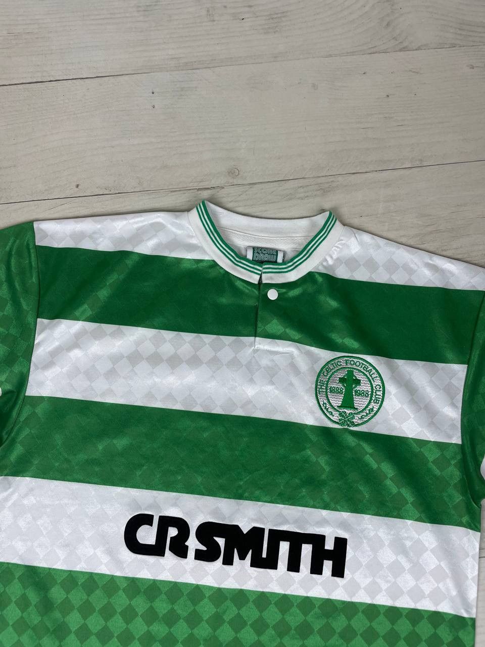 Vintage Score Draw Celtic Retro 1988 Home Shirt Soccer Jersey Size US S / EU 44-46 / 1 - 2 Thumbnail