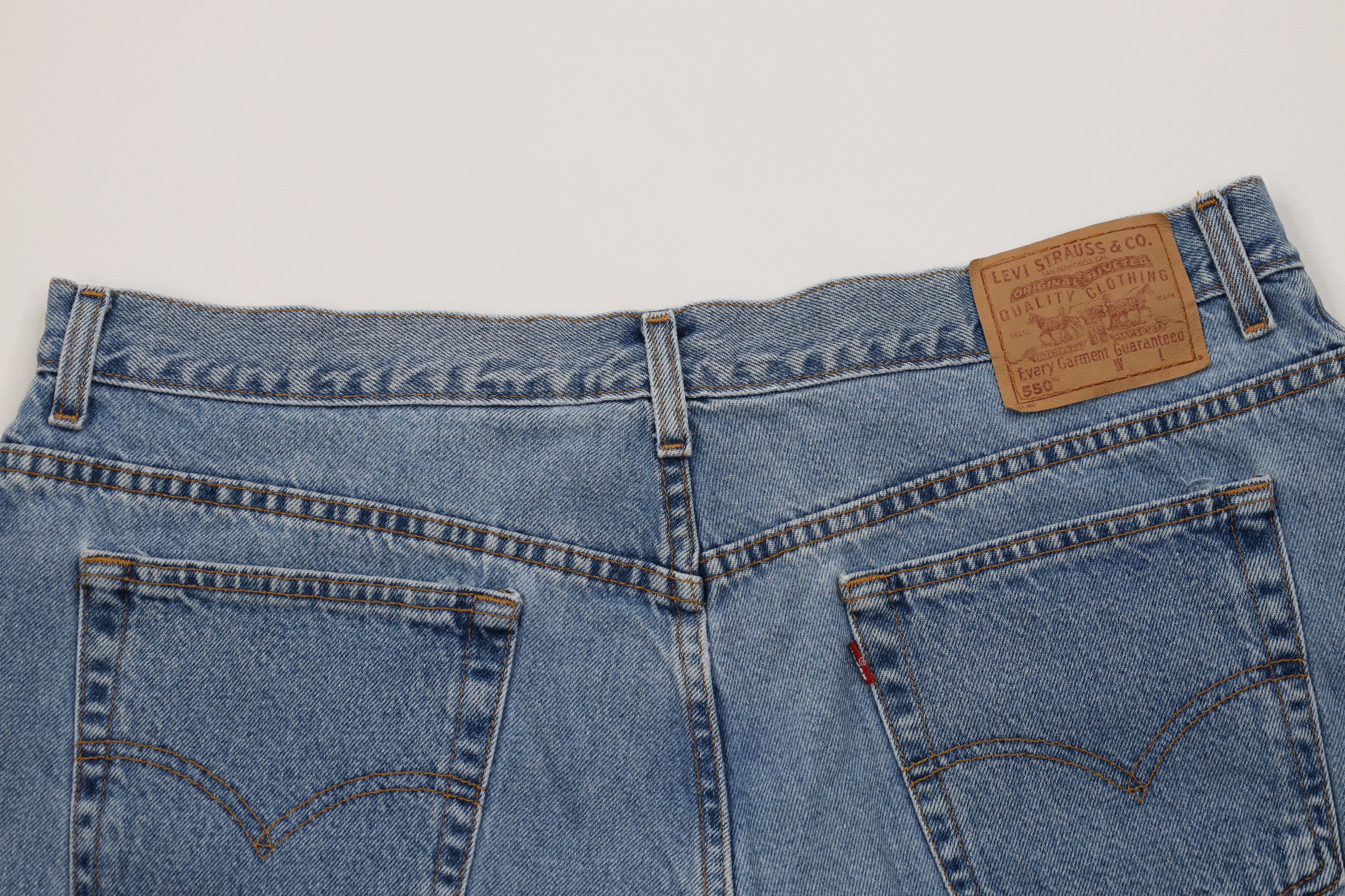 Levi's Vintage Y2K 2001 Levis 550 Fit Denim Jean Shorts Jorts USA Size 22" - 10 Thumbnail