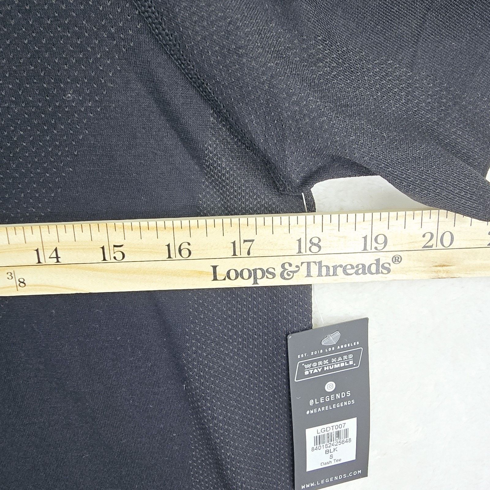 Other Legends Mens Shirt Small Dash Tee Black Athletic Performance Size US S / EU 44-46 / 1 - 11 Thumbnail