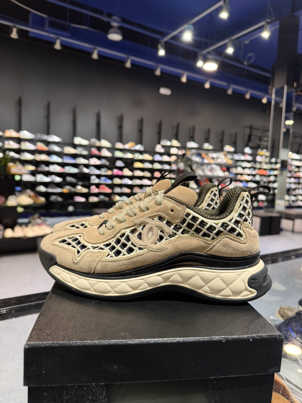 Chanel Size 9US/39EU - Chanel Suede Calfskin Embroidered CC Size US 9 / IT 39 - 1 Thumbnail