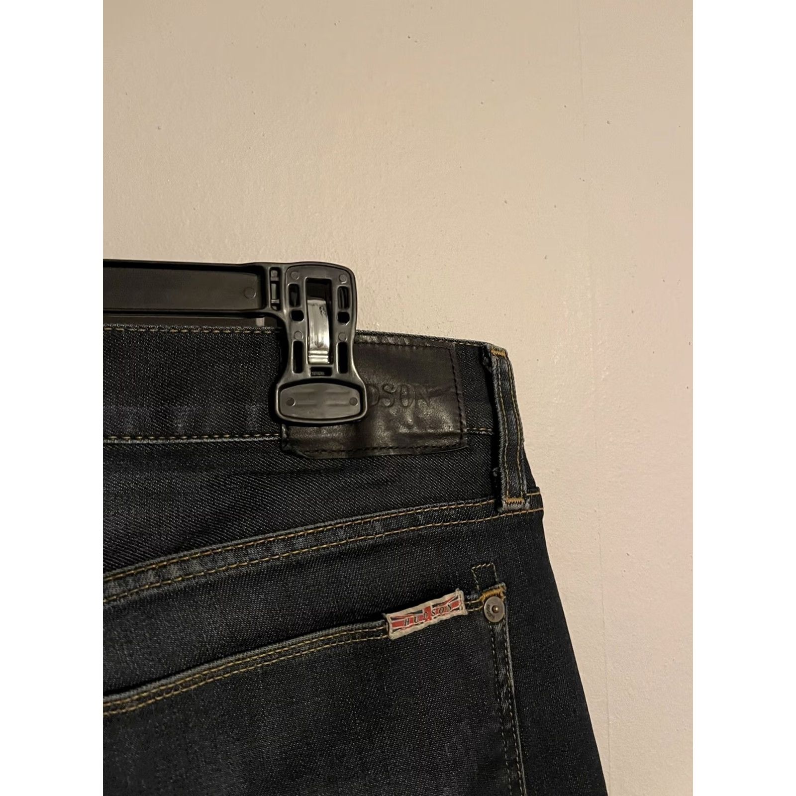 Hudson Hudson Byron Jeans Men's 34 36x27 Straight Fit Dark Denim Button Fly 5 Pocket Size US 34 / EU 50 - 4 Thumbnail