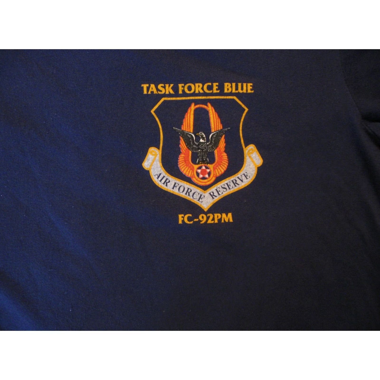 Vintage VINTAGE USAF Civil Engineering Prime Beef Panama T Shirt Men Medium Blue Galapago Cotton Crew Neck Short Sleeve 90s Size US M / EU 48-50 / 2 - 3 Thumbnail