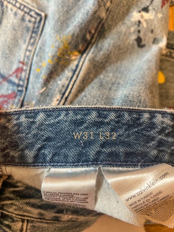 Calvin Klein Calvin Klein splatter jeans 31x32 Size US 31 - 8 Thumbnail