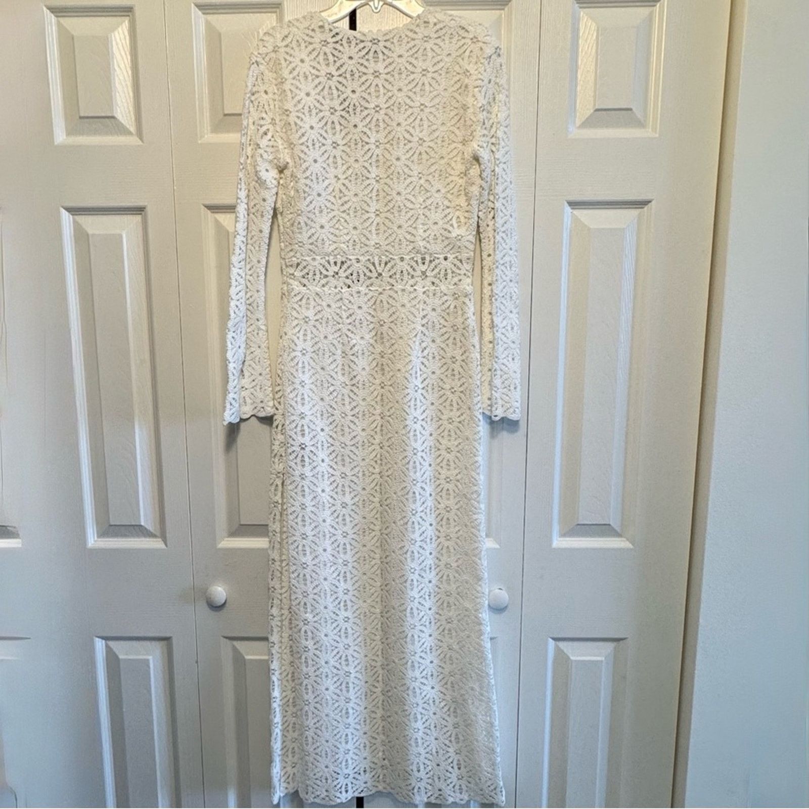 The Kooples NWT! The Kooples White Long Sleeve Crochet Dress, Size 0 Size XS / US 0-2 / IT 36-38 - 13 Thumbnail