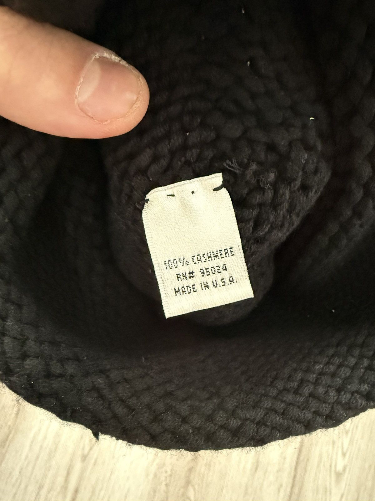 Chrome Hearts Vintage 1995 Chrome Hearts Cashmere Beanie • Silver Button Size ONE SIZE - 11 Thumbnail