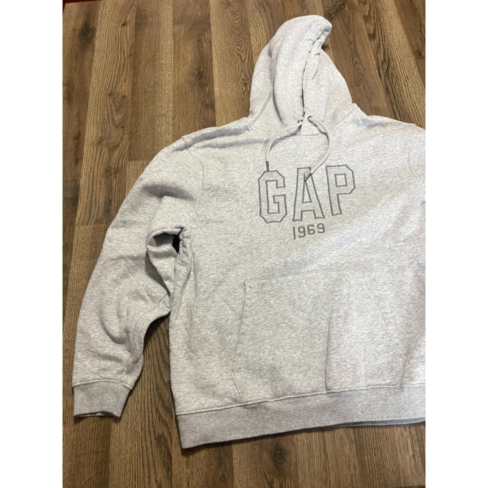 Gap Gap Hoodie Womens Large Gray Long Sleeve Pullover Logo Sweatshirt Size L / US 10 / IT 46 - 4 Thumbnail