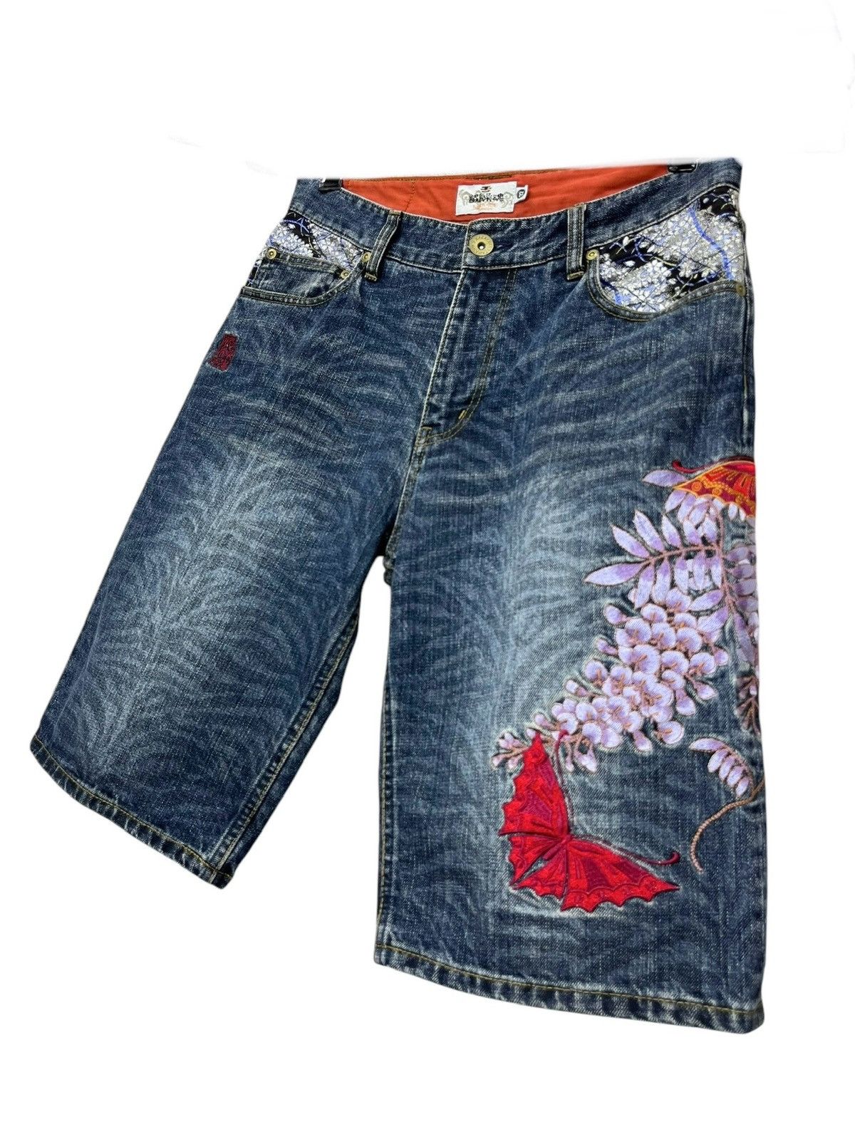 🔥Vintage KARAKURI TAMASHI Butterfly Ambroidered Tattoo Wear