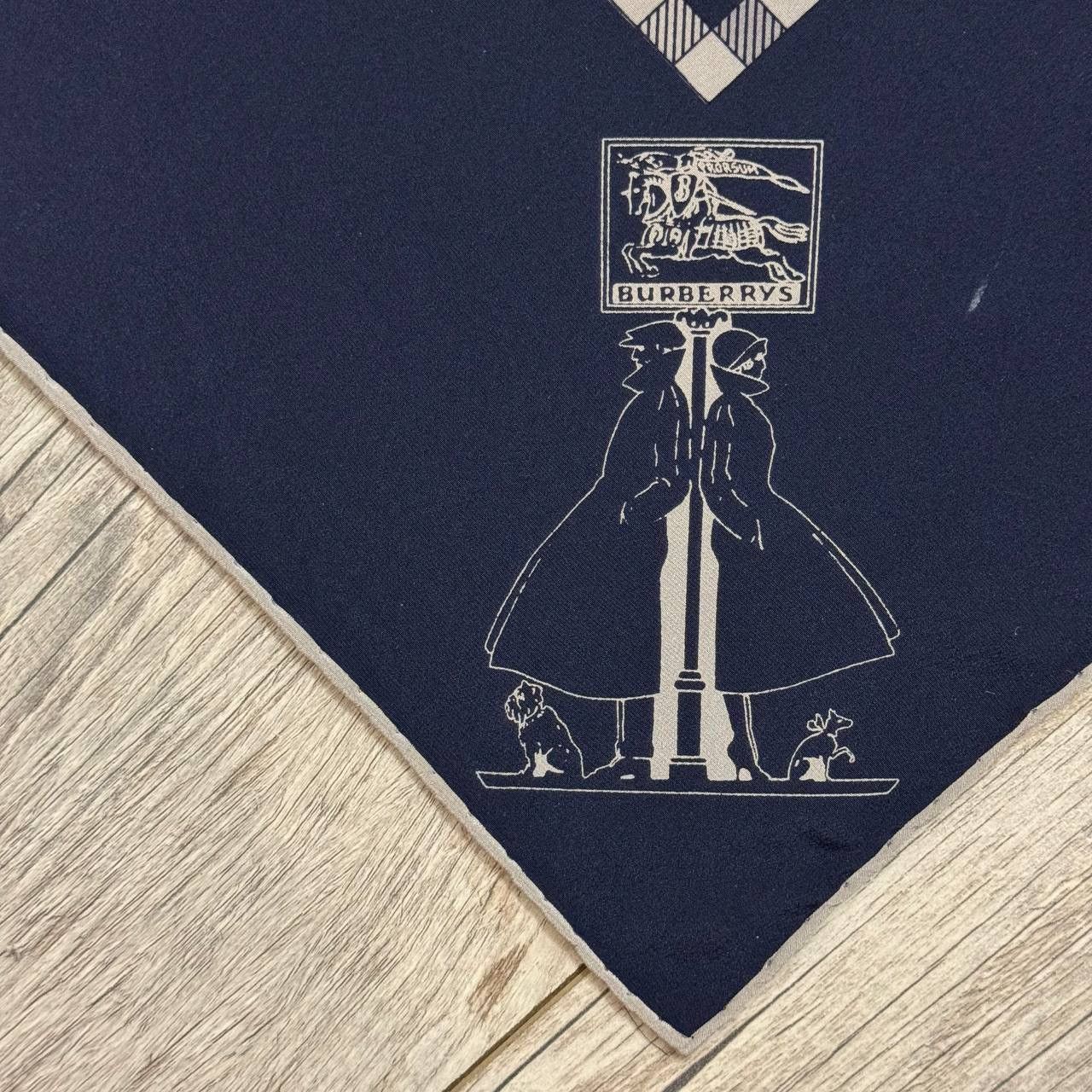 Burberry × Vintage Vintage Burberry Checked Silk Scarf Size ONE SIZE - 3 Thumbnail