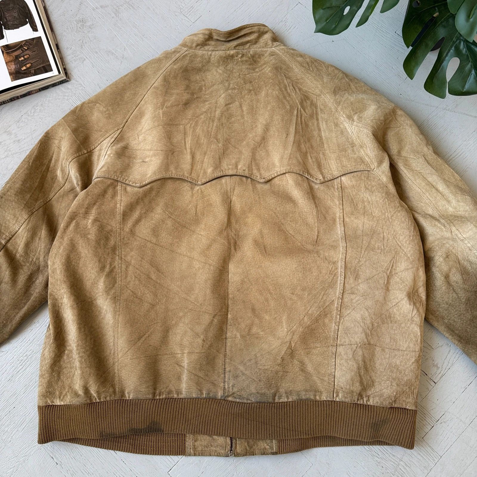 Orvis Vintage Orvis Real Suede Leather Bomber Jacket Size US XL / EU 56 / 4 - 9 Thumbnail