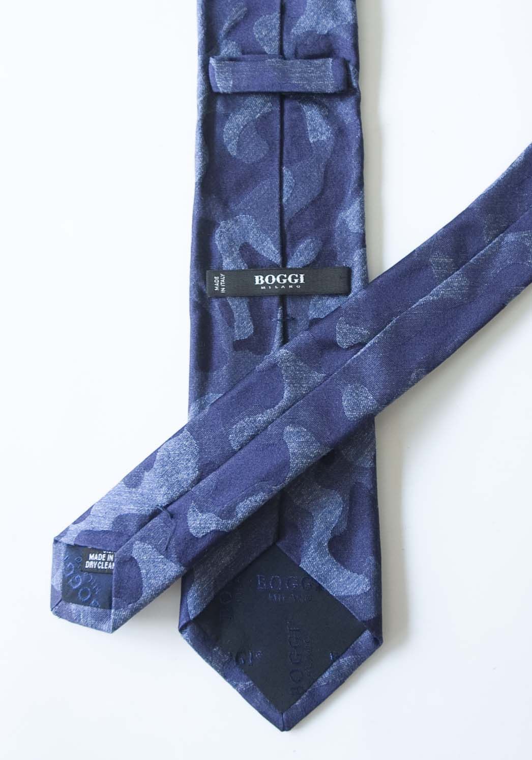 Boggi Boggi Milano Necktie Tie Abstract Silk Made in Italy Narrow Size ONE SIZE - 2 Thumbnail