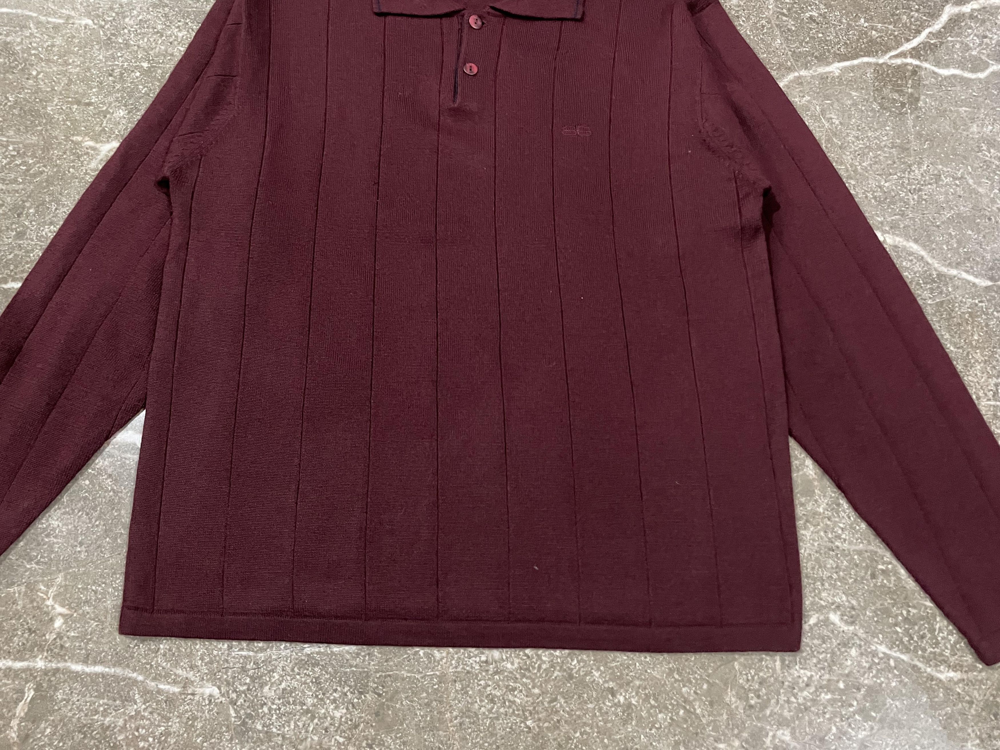 Balenciaga Vintage Balenciaga -BB Logo- Knitted Polo Shirt Longsleeve Size US XL / EU 56 / 4 - 7 Thumbnail