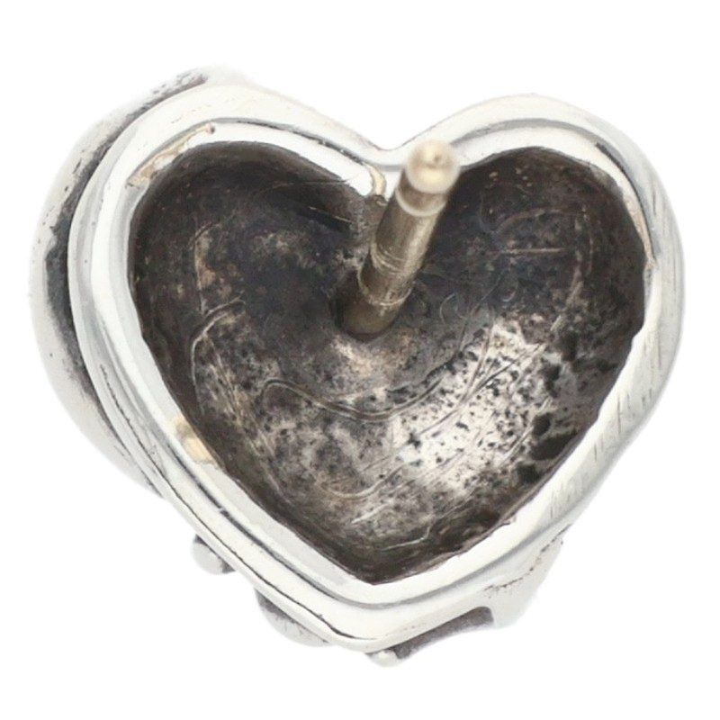 Chrome Hearts Chrome Hearts Silver Heart Stud Earring Size ONE SIZE - 3 Thumbnail