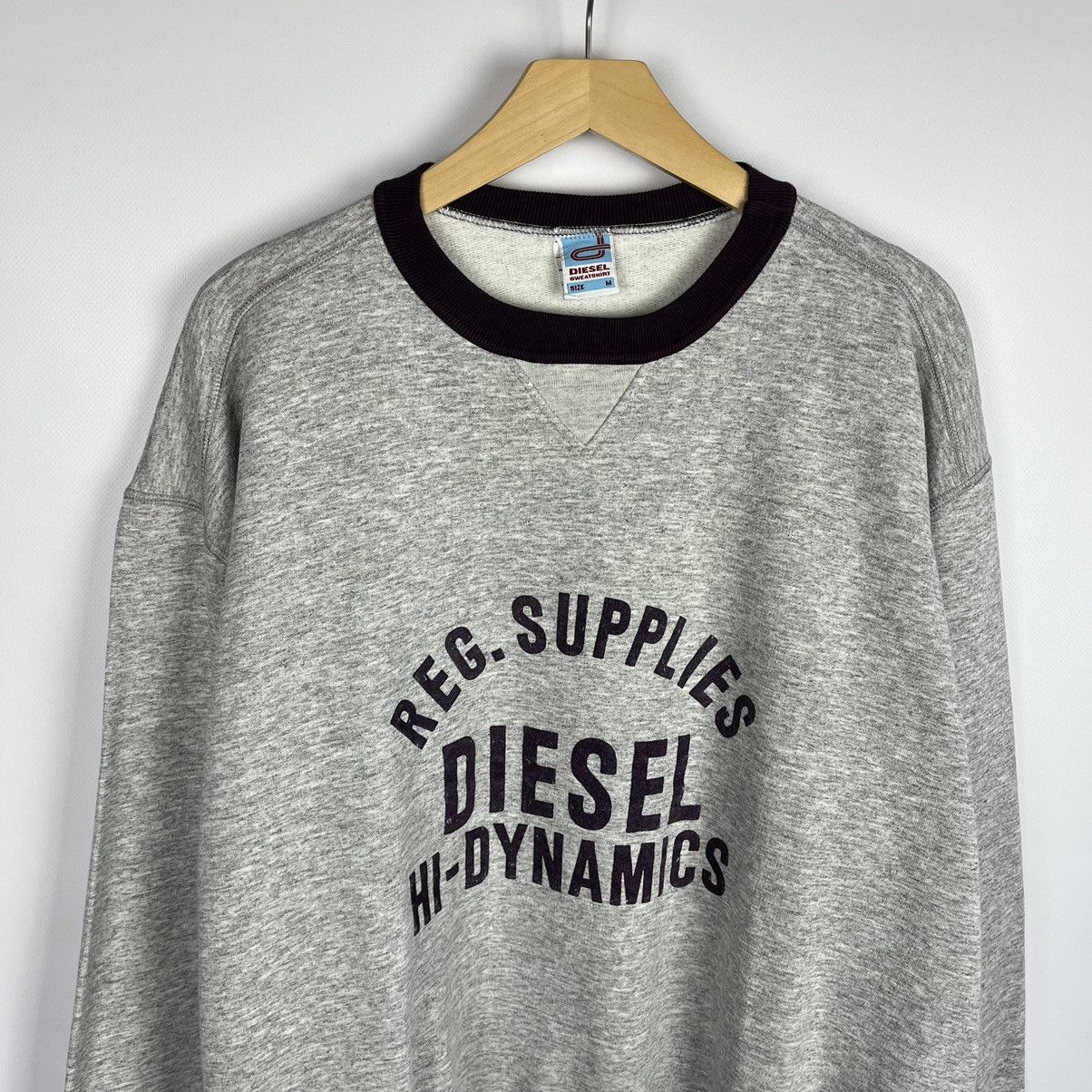 Diesel Vintage Y2K Diesel Big Logo Sweatshirt Gray Avant Garde Size US M / EU 48-50 / 2 - 2 Thumbnail