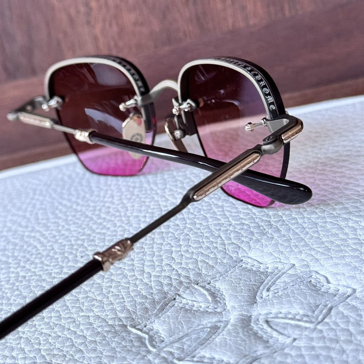 Chrome Hearts Chrome Hearts Frosted 1/1 ‘Pink Ombré’ Sunglasses Size ONE SIZE - 12 Thumbnail