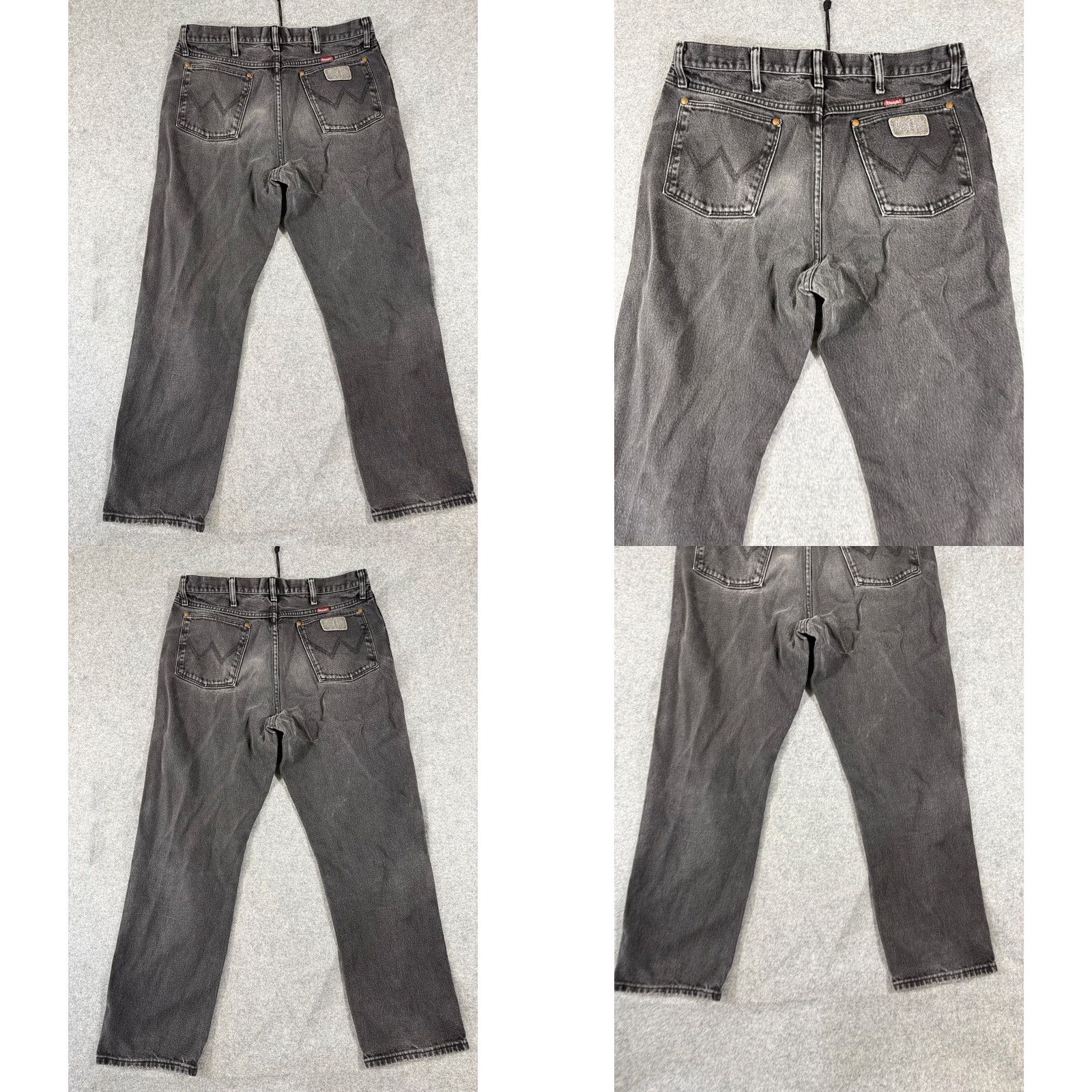 Wrangler Wrangler Cowboy Cut Jeans Mens 35x32 Gray Denim Relaxed Fit 90s Western Pockets Jeans Regular Mens Size US 35 - 8 Thumbnail