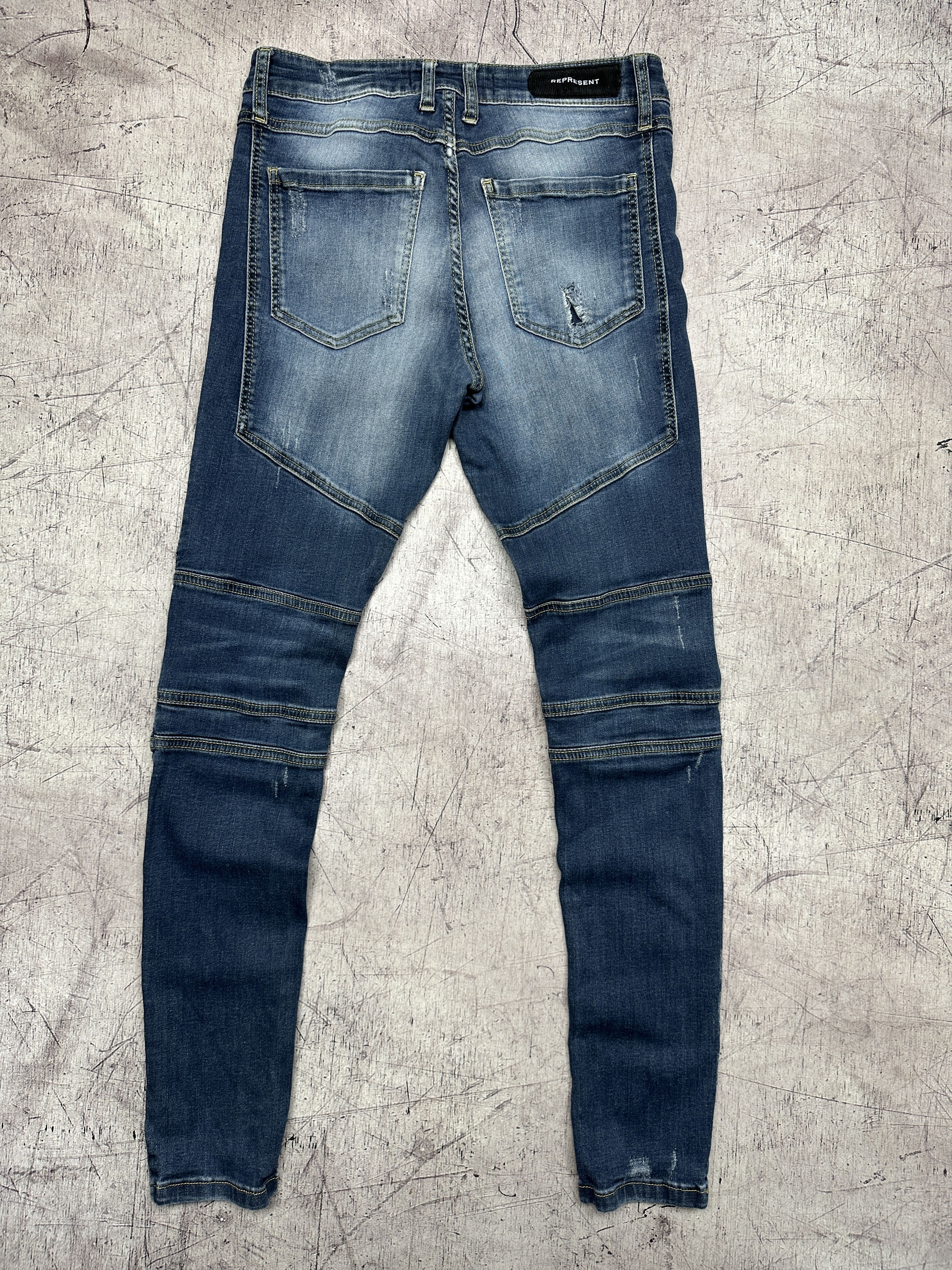 Represent Clo. Represent Mens Biker Distressed Jeans Denim Pants Size US 30 / EU 46 - 8 Thumbnail