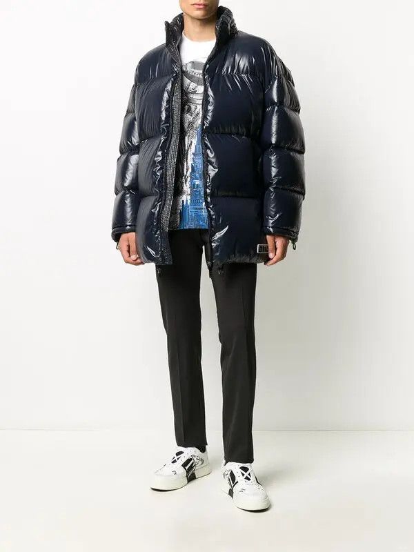 Valentino o1y0525 Logo Shell Jacket in Midnight Blue Size US M / EU 48-50 / 2 - 5 Thumbnail