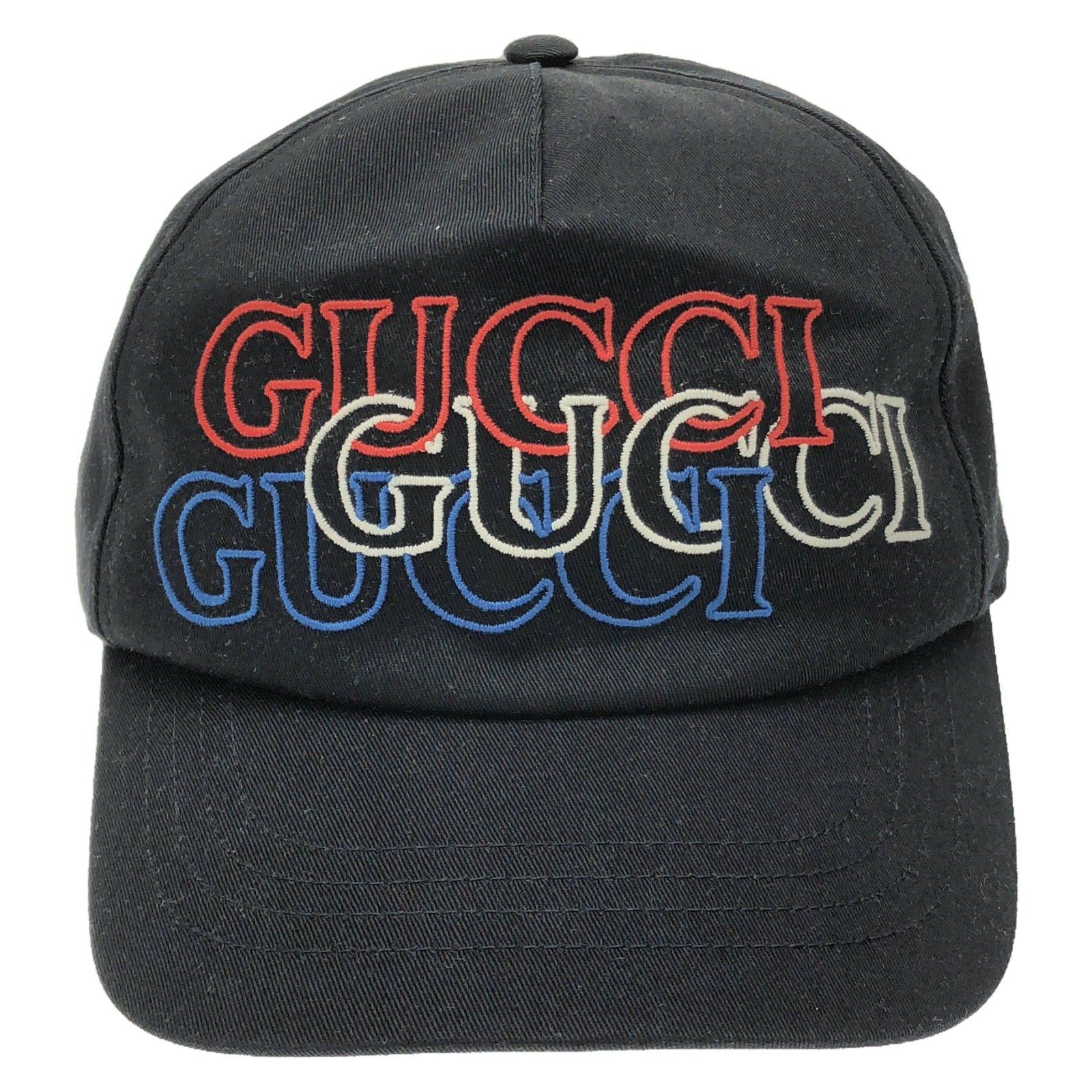 Gucci Baseball Cap Cotton Black